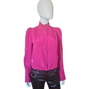 ISABEL MARANT | Silk Button-Down Top Fuchsia FR 38 / US 6 ~ NWT